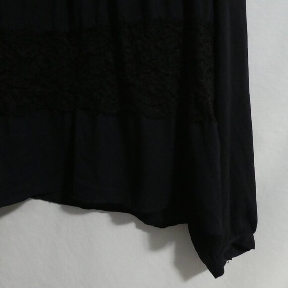 LOFT | large | Black Long Sleeve Blouse | Single Button Back Closure - Picture 8 of 14